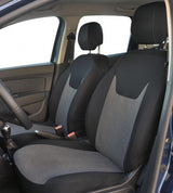 Cora Complete set of custom seat covers for DACIA Duster 10> black striped fabric