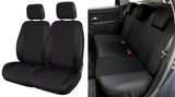 Cora Manufacturing Serie completa coprisedili Fast&Smart tg. speciale tess. misto cotone nero/black&color