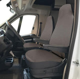 Fundas de asiento delantero personalizadas Cora para Fiat Ducato X250 Camper, tela de mezcla de algodón