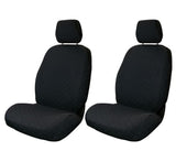 Cora Rapid front seat covers, universal size, black quilted cotton fabric