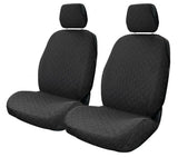 Cora Rapid Vordersitzbezüge, Universalgröße, gesteppter Baumwollstoff, Anthrazit