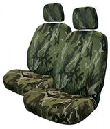 Cora Rapid front seat covers, universal size, quilted polyester fabric, camouflage