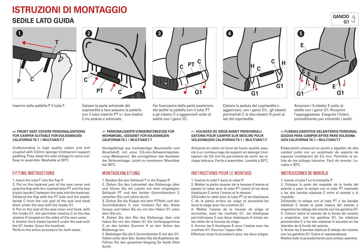 Cora Vorderachse Paar Volkswagen California T 6.1 Apollo Anthrazit