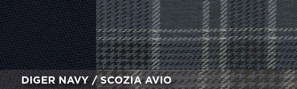 Fundas de asientos delanteros para furgoneta/camper Ducato X230 (1994-2002) Escocia Avio Cora