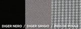 Cora Serie completa coprisedili personalizzati Fiat 500 Hybrid 26> e 500 Elettrica 20> post. diviso tess. misto cotone nero/grigio/pied de poule
