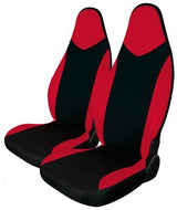 Cora Sporty front seat covers, one size, black/red fabric
