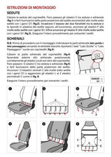 Cora Coprisedili anteriori Sporty tg. unica tess. nero/rosso