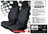 Cora Sporty Vordersitzbezüge, Einheitsgröße, schwarz/anthrazitfarbener Stoff