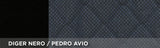 Fundas de asientos delanteros Cora Espresso Restyle, tamaño especial, tela de mezcla de algodón acolchada, azul fuerza aérea/negro