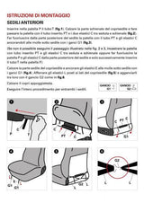 Cora Coprisedili anteriori Espresso Restyle tg. speciale tessuto misto cotone trapuntato antracite/nero