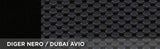 Fundas de asiento delantero Cora Fast&amp;Smart, tamaño mediano, tela de mezcla de algodón azul militar/negro