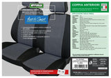 Cora Fast&amp;Smart front seat covers, medium size, anthracite/black cotton blend fabric