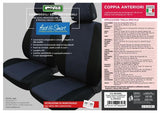 Cora Coprisedili anteriori Fast&Smart tg. speciale tessuto misto cotone avio/nero
