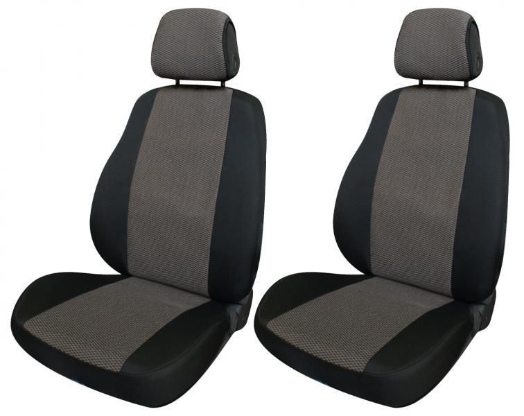 Cora Serie completa coprisedili Fast&Smart tg. media tess. misto cotone nero/ant