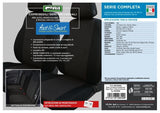 Cora Serie completa coprisedili Fast&Smart tg. grande tessuto misto cotone antracite/nero