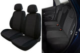 Cora Complete series of Fast&amp;Smart seat covers, large size, anthracite/black cotton blend fabric