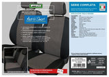 Cora Serie completa coprisedili Fast&Smart tg. grande tess. misto cotone nero/an