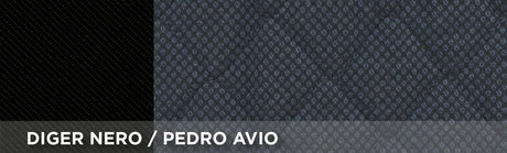 Cora Coprisedili anteriori Centauro tg. universale tessuto misto cotone trapuntato avio/nero