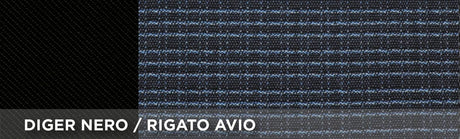 Cora Centauro front seat covers, universal size, air force blue striped cotton blend fabric