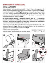 Cora Coprisedili anteriori Centauro tg. universale tessuto misto cotone rigato avio