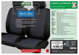 Cora Fast&amp;Smart front seat covers, medium size, anthracite/black cotton blend fabric