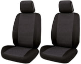 Cora Fast&amp;Smart front seat covers, medium size, anthracite/black cotton blend fabric