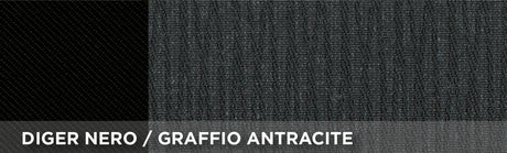 Cora Coprisedili anteriori Fast&Smart tg. grande tessuto misto cotone antracite/nero