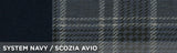 Fundas de asiento delantero Cora Fast&amp;Smart, tamaño mediano, tela de mezcla de algodón azul marino/azul fuerza aérea