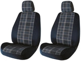 Cora Coprisedili anteriori Fast&Smart tg. grande tessuto misto cotone avio/navy