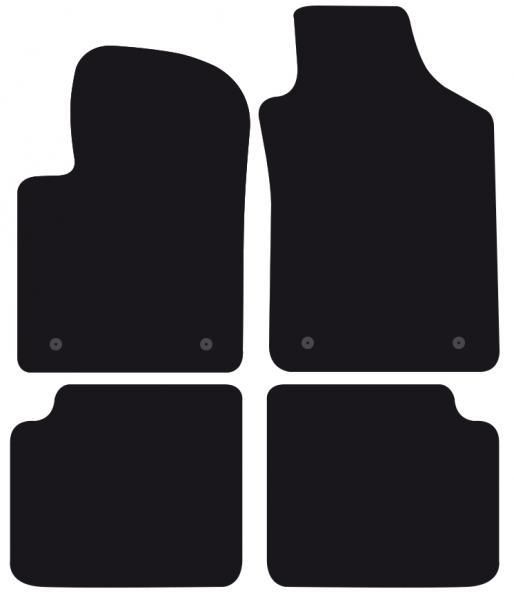 Cora Tailor Fußmatten für ABARTH 500 ab 2008, 500C ab 2010 und FIAT 500 ab 2007, 500C ab 2009