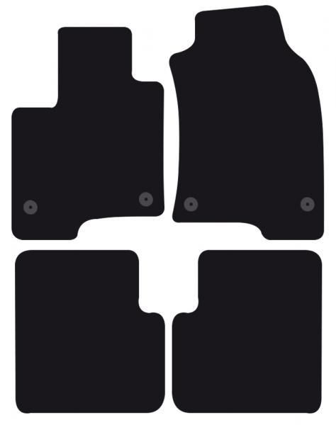 Cora Tailor carpet mats FIAT Panda III 12>20, 20> (original fixes)