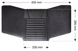 Cora Tappeto gomma universale copri tunnel Uni Rear Middle