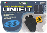 Cora Set 4 tappeti gomma universali Unifit