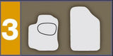 Cora Set mit 4 Actualfit grauen Teppichen, Modell 3