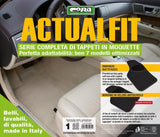 Cora Set 4 tappeti moquette Actualfit nero modello 1
