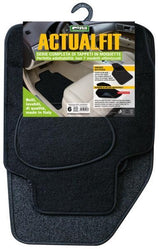 Cora Set of 4 Actualfit black carpet rugs model 6