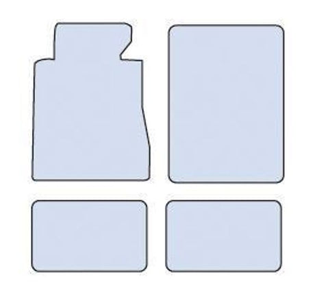 Cora Set 4 tappeti moquette Moquettemats nero modello A