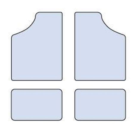 Cora Set 4 tappeti moquette Moquettemats nero modello B