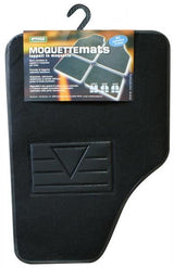Cora Set 4 tappeti moquette Moquettemats nero modello C