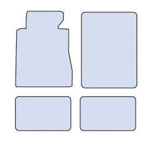 Cora Set 4 tappeti moquette Moquettemats antracite modello A