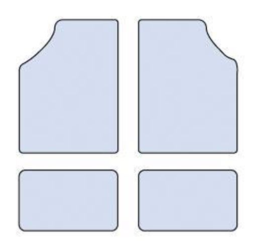 Cora Set 4 tappeti moquette Moquettemats antracite modello C