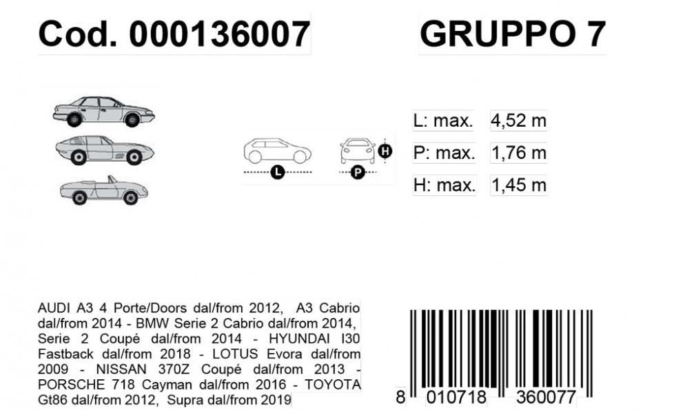 Cora Copriauto Gabardine Car modello 7