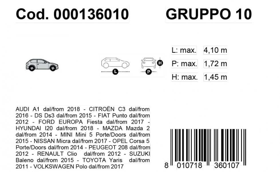Cora Copriauto Gabardine Car modello 10