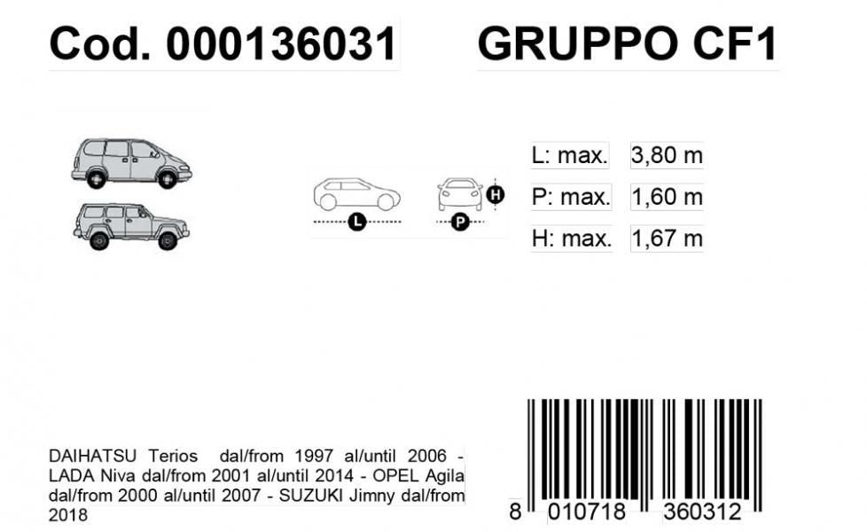 Cora Copriauto Gabardine Car modello VAN 1