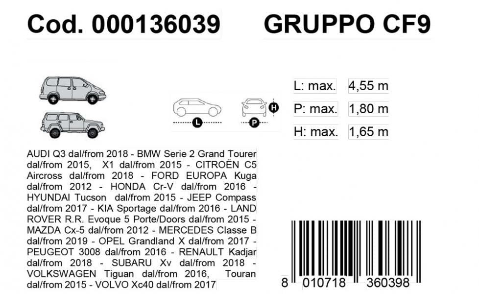 Cora Copriauto Gabardine Car modello VAN 9