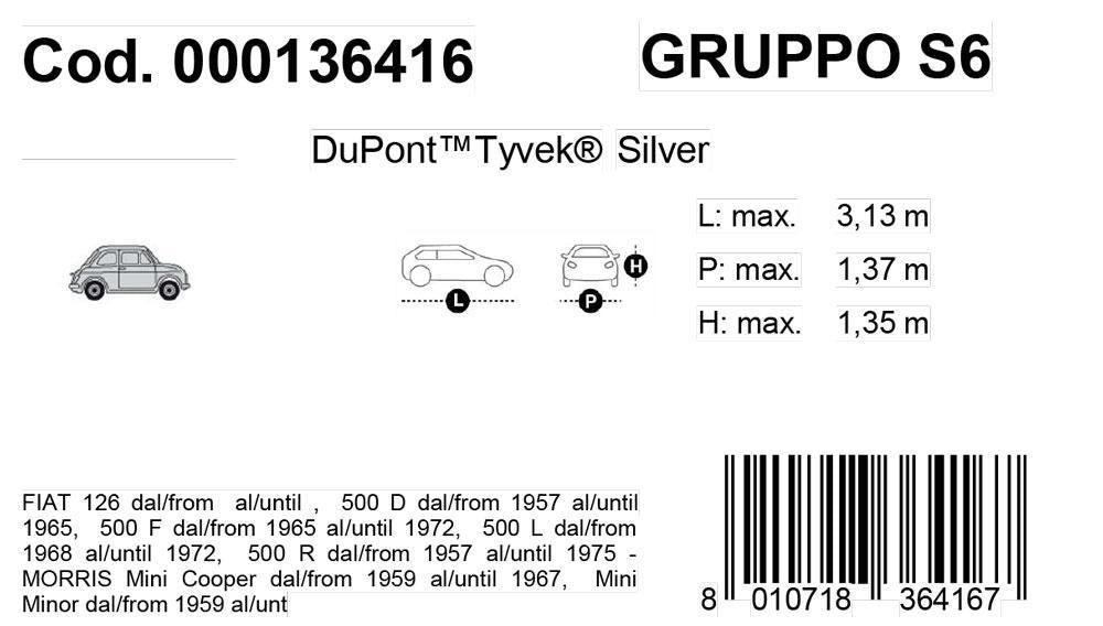 Cora Copriauto Topcover Silver modello S6