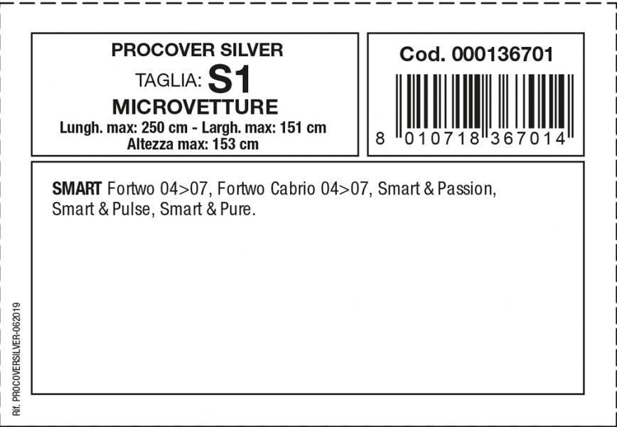 Cora Copriauto Procover Silver modello S1