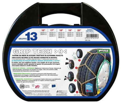 Cora Grip Tech 9mm Group 13 Snow Chains