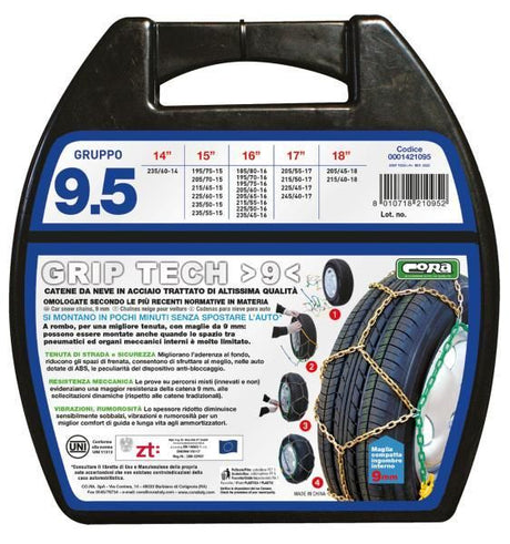 Cora Grip Tech 9mm Schneeketten Gruppe 9.5