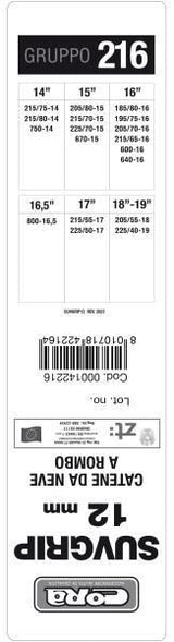 Cora Suv-Grip 12 mm Schneeketten Gruppe 216